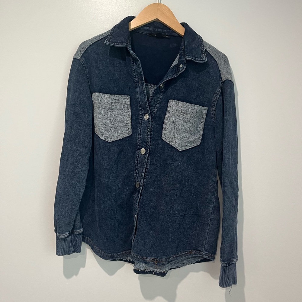 Denim Button-Up Shirt Jane And Delancey